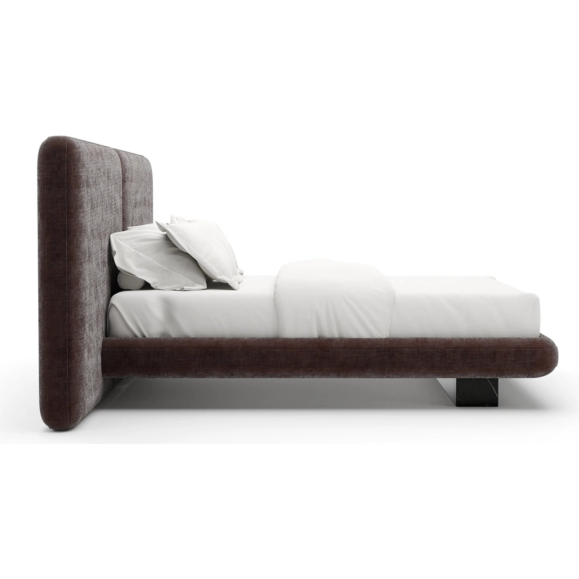 Overlap Upholstered 2 Panel Bed by Caracole. Made from stone in a transitional style.