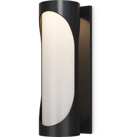 Swale Outdoor Wall Sconce by Currey and Company in black, white. Made from metal, glass in a unique style.