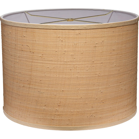Raffia Drum Shade by Jamie Young in natural. Made from 100% raffia in a transitional style.