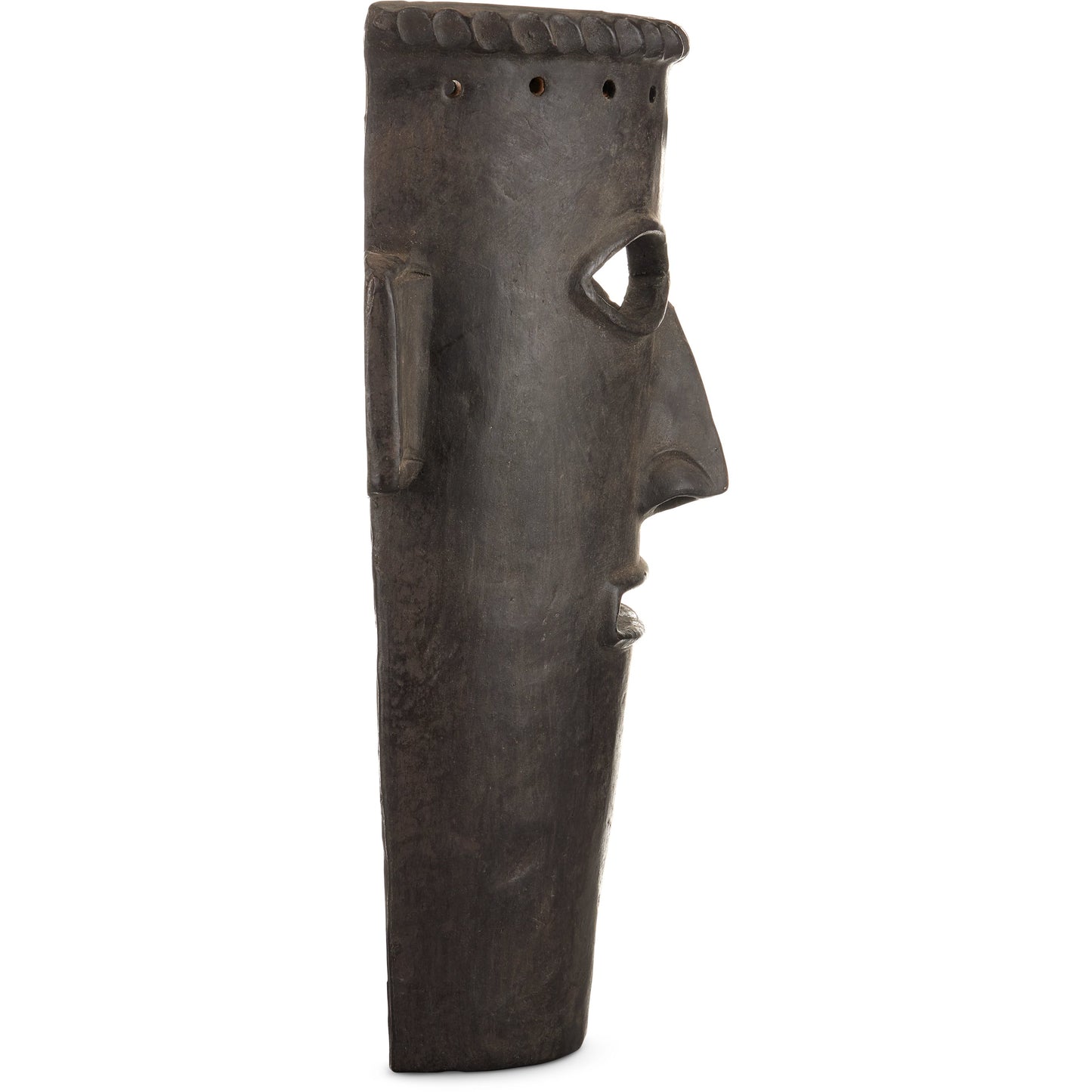 002 SI-2133925 | Additional Silo | Etu Mask Set by Currey and Company. Made from clay in a eclectic & global style.
