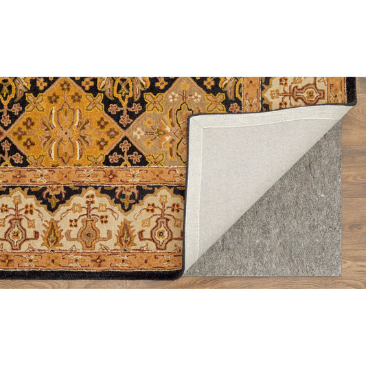 Wagner Traditional Diamond Rug - 8943F by Feizy in gold, tan, black. Made from wool in a unique style.