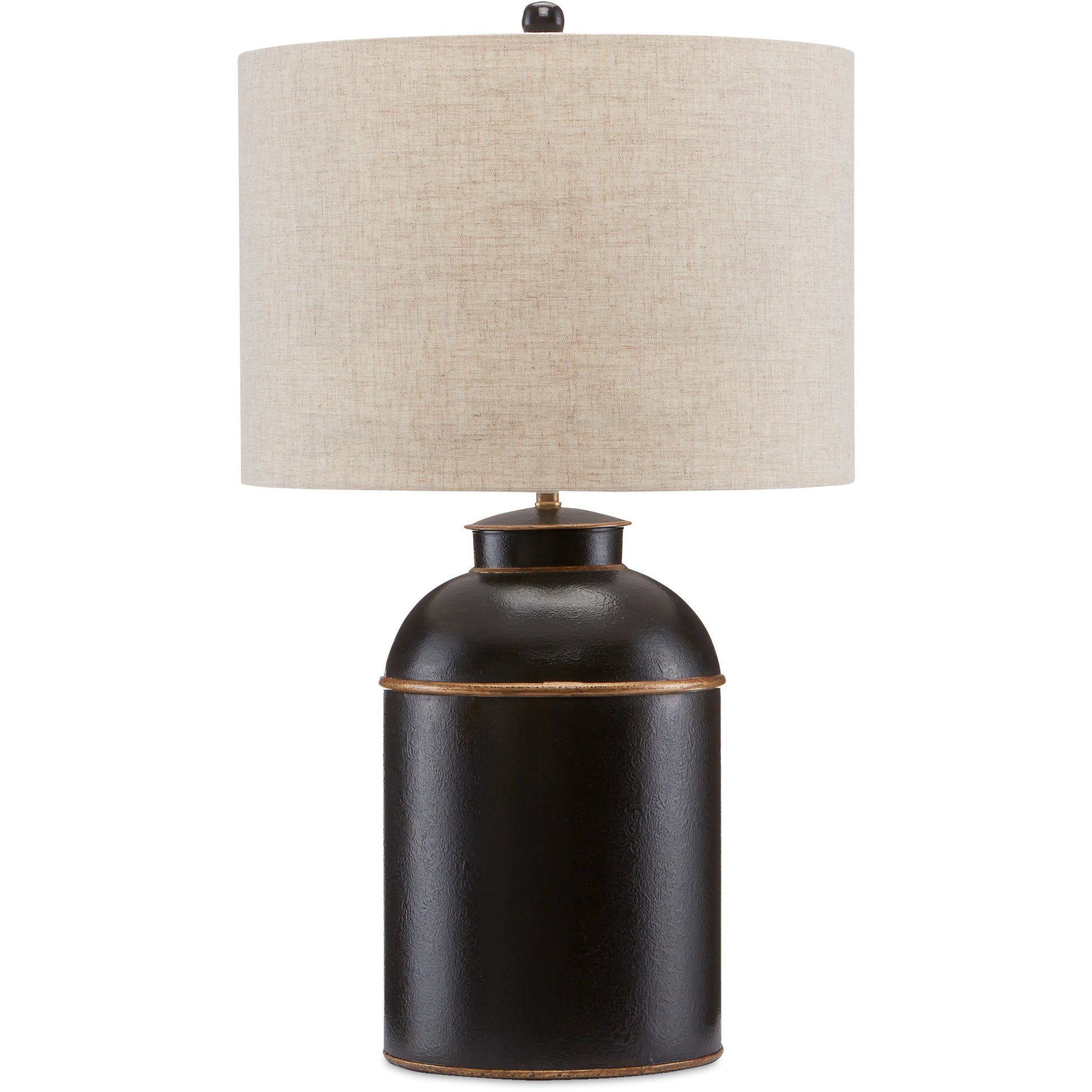 London Table Lamp by Currey and Company in black, gold. Made from wrought iron in a cottage & farmhouse style.