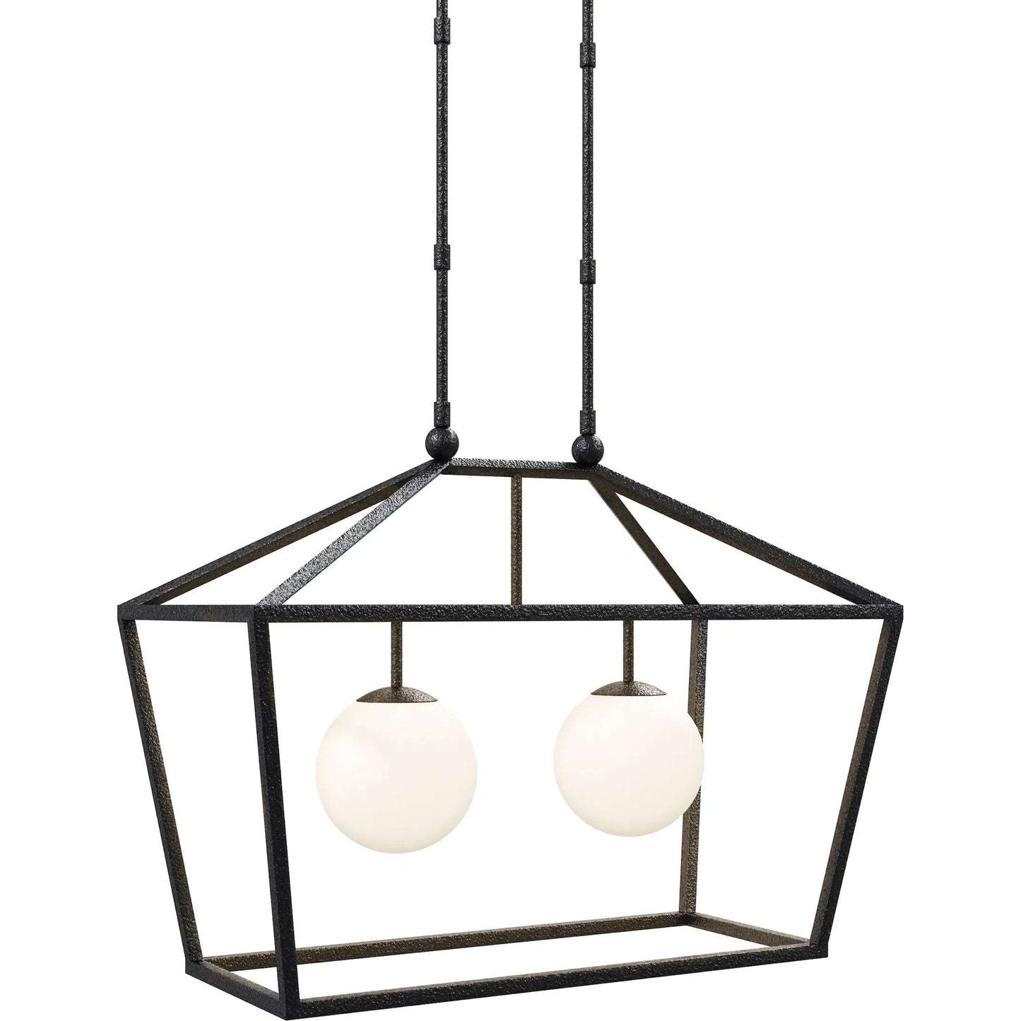 001 SI-2387014 | Primary Silo | Denison Outdoor Lantern by Currey and Company in black, frosted white. Made from wrought iron, glass in a modern style.