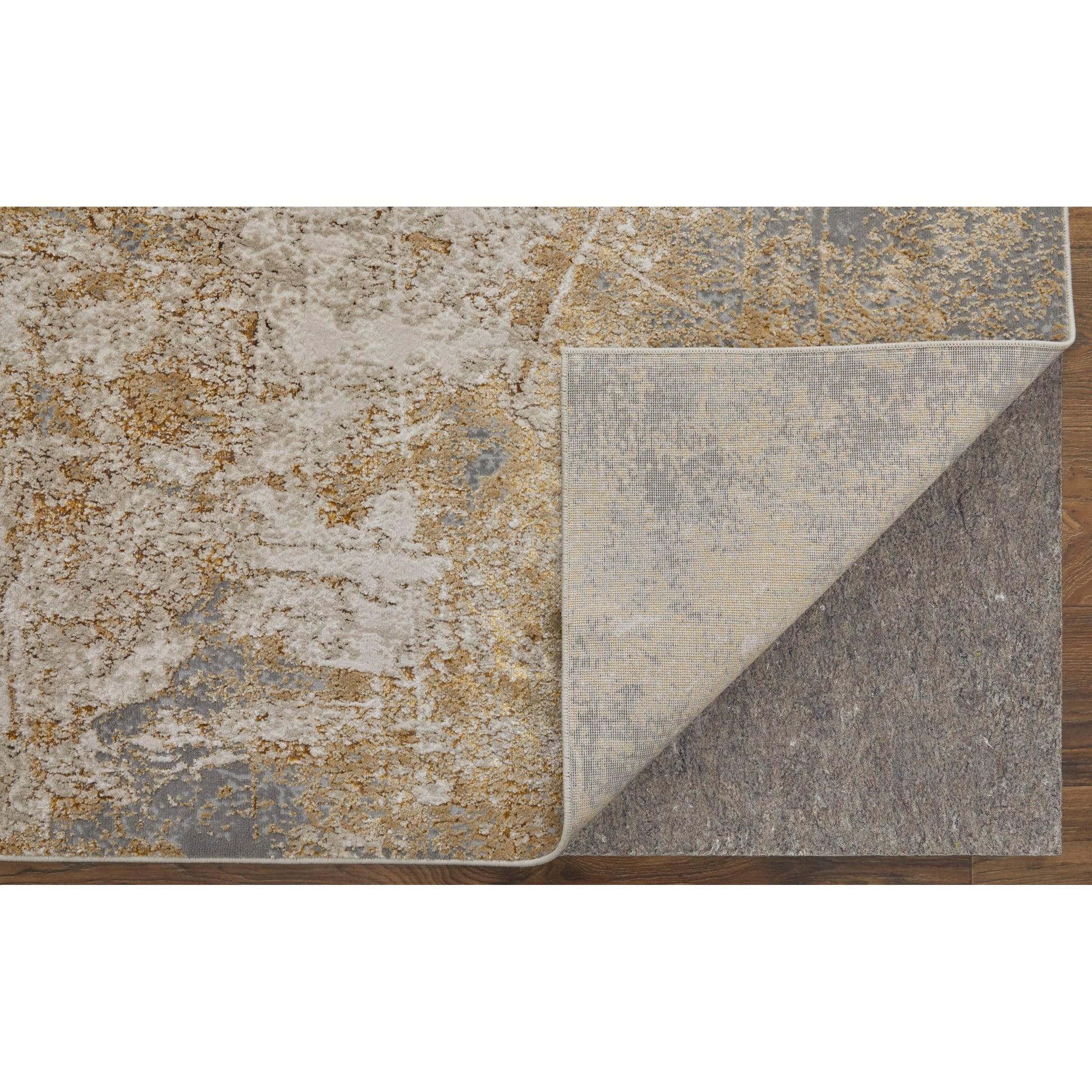 Aura Rug - 39LNF by Feizy in ivory, brown, gray. Made from polyester, polypropylene in a unique style.
