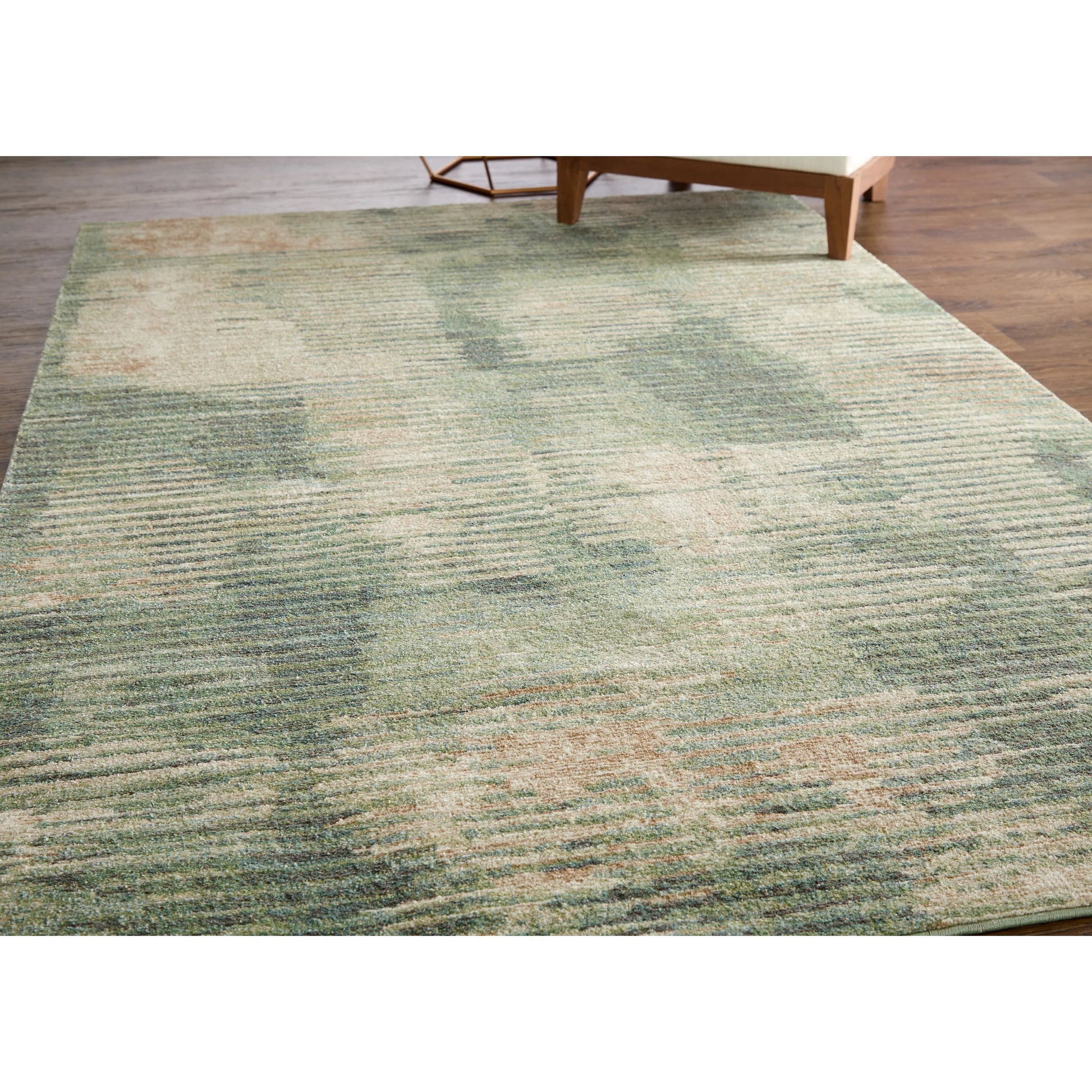 Eden EDN39QYF Rug by Feizy in green, ivory, brown. Made from polypropylene in a unique style.