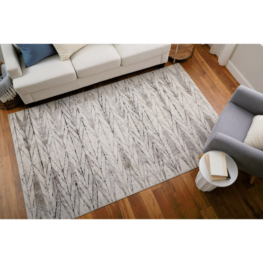 Vancouver Geometric Rug - VNR39NTF by Feizy in ivory, tan, brown. Made from polypropylene, polyester in a unique style.