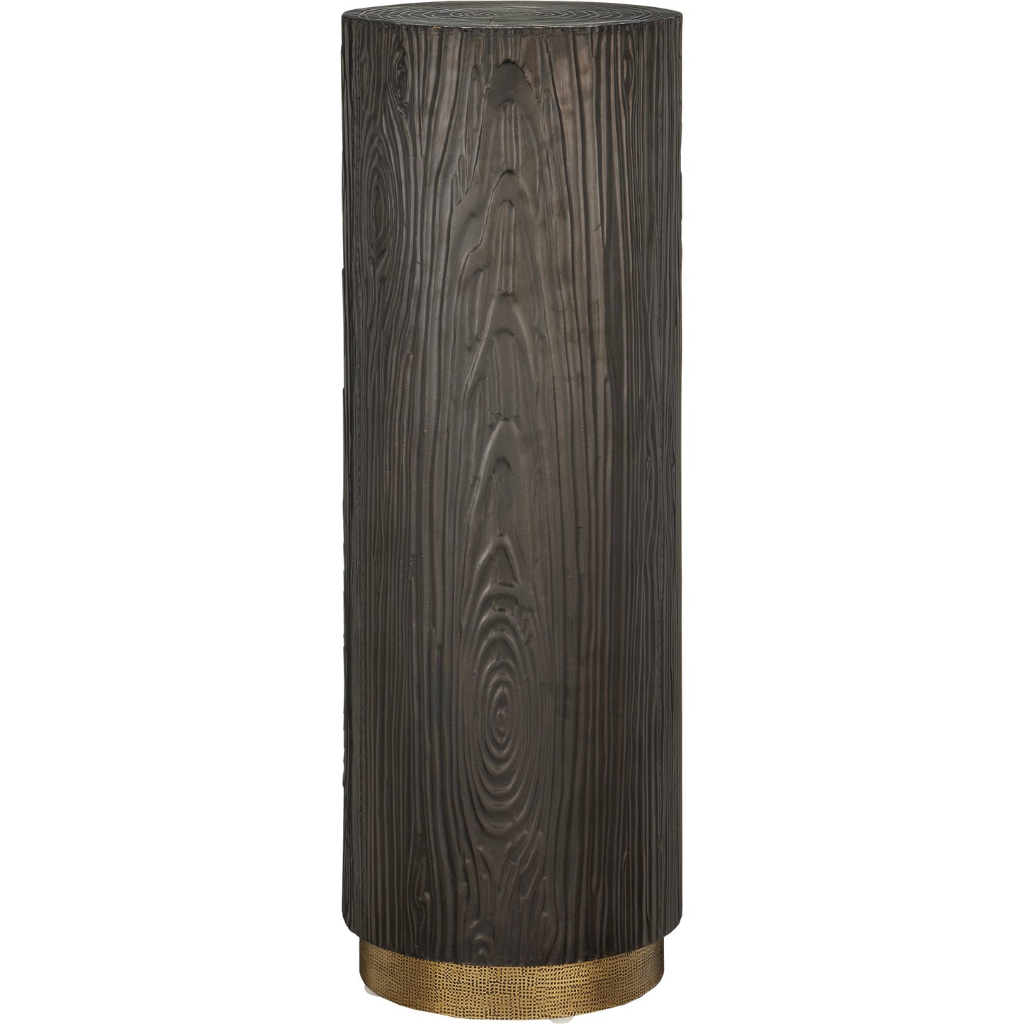 001 SI-2007895 | Primary Silo | Terra Pedestal by Currey and Company in bronze, brass. Made from natural wood, brass in a modern style.