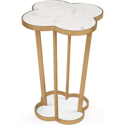 Clover Table by Regina Andrew in brass and natural brass. Made from steel in a modern style.