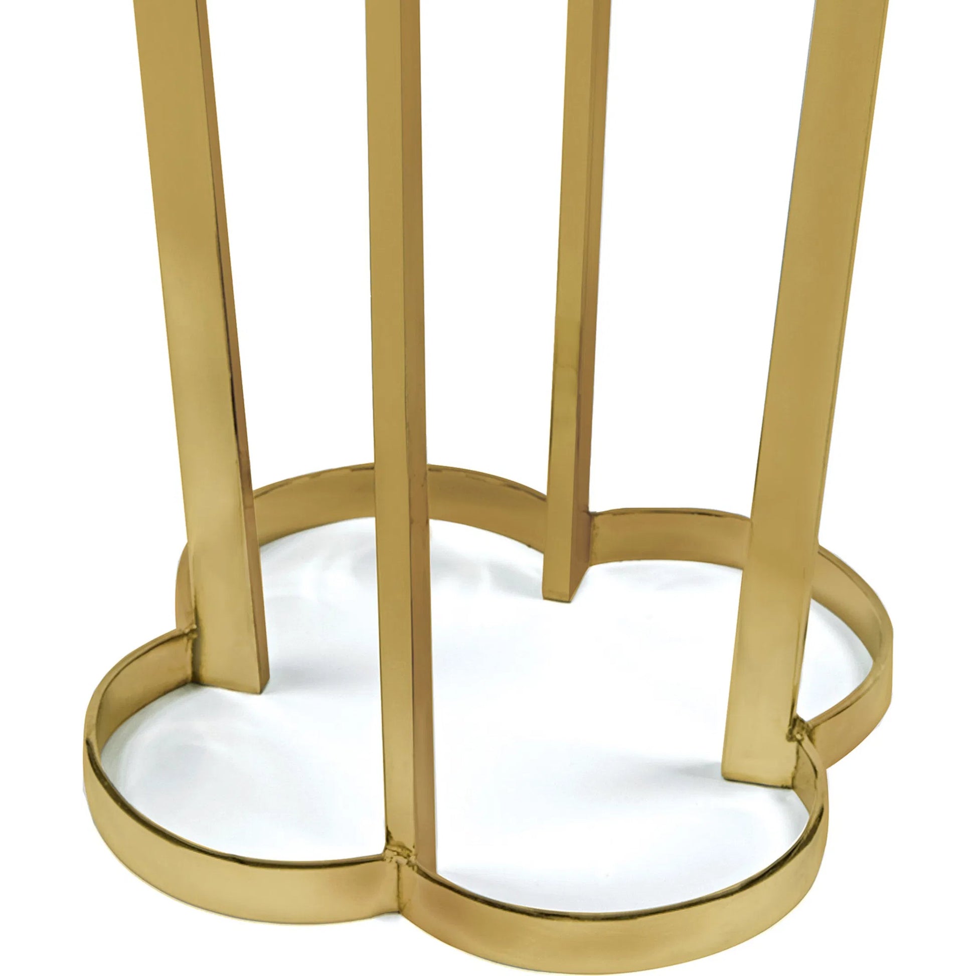 Clover Table by Regina Andrew in brass and natural brass. Made from steel in a modern style.