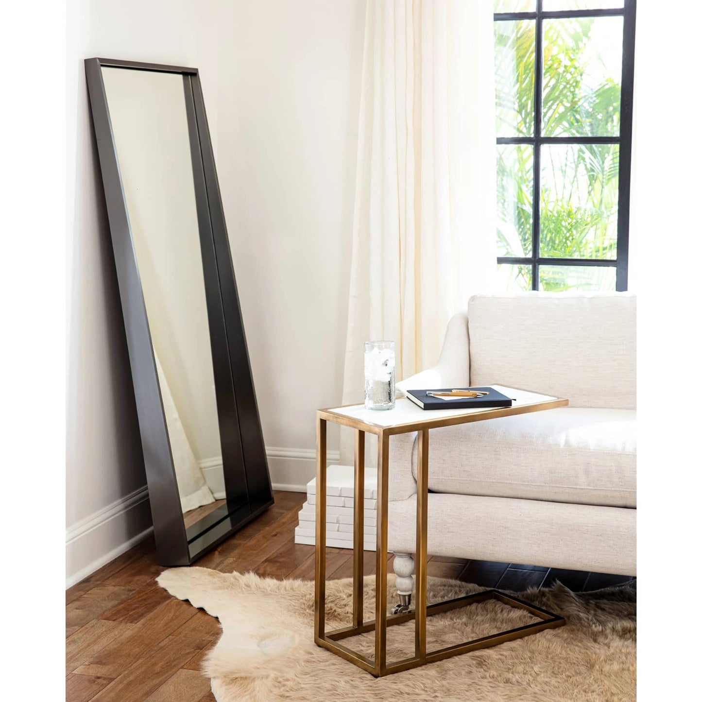 014 S-341562 | Lifestyle | Echelon Sofa Hugger Table by Regina Andrew. Made from steel in a modern style.