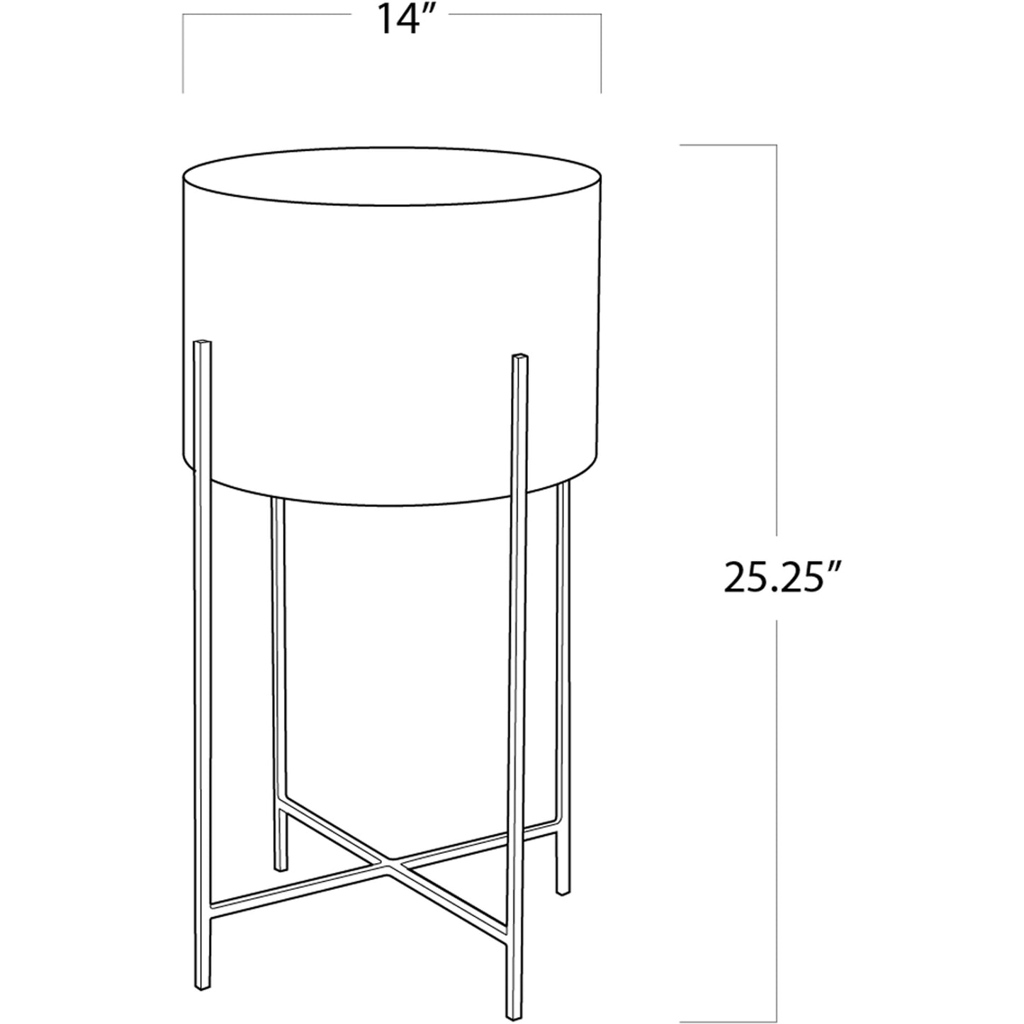 012 S-286748 | Additional Silo | Bone Drum Table by Regina Andrew. Made from brass in a eclectic & global style.