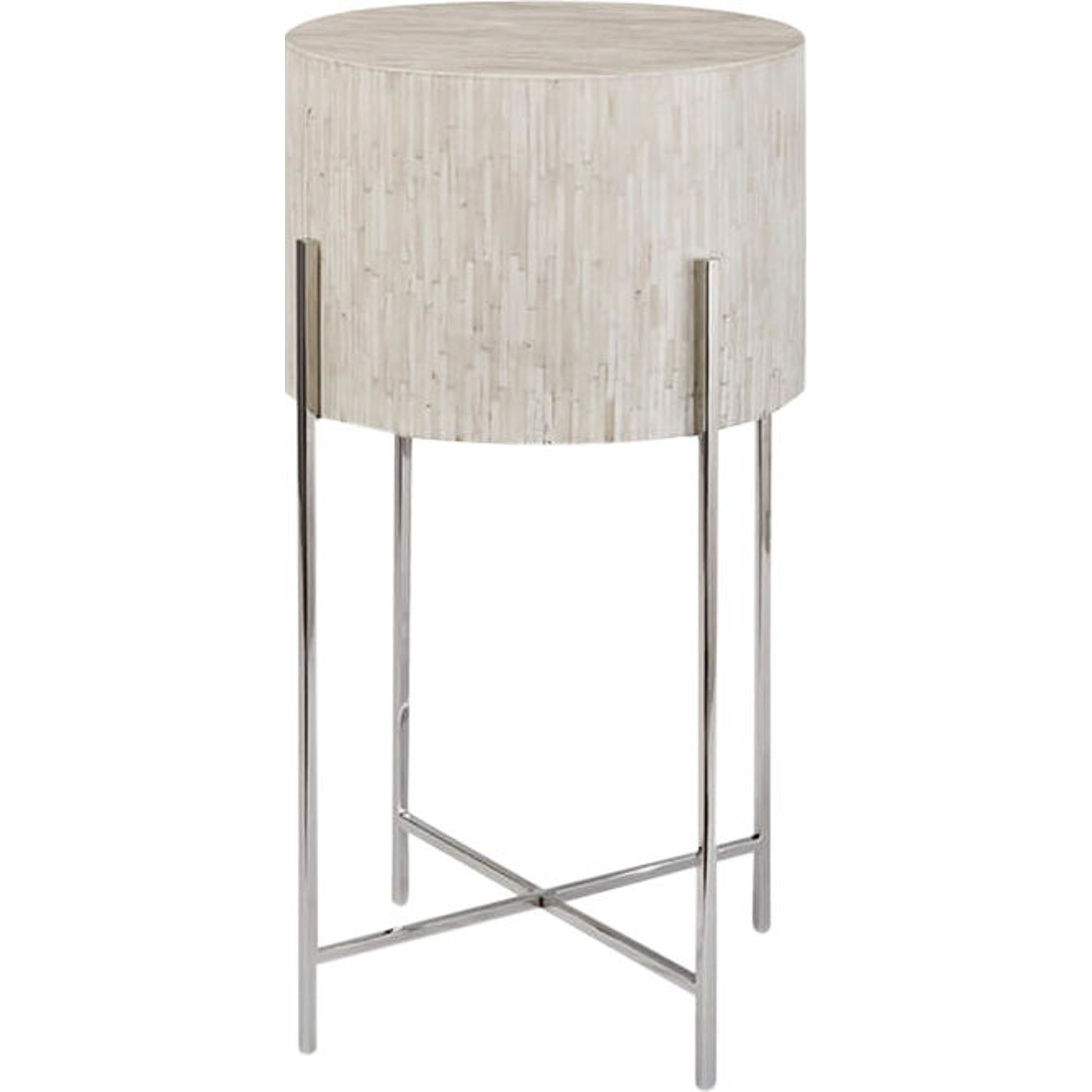 Bone Drum Table by Regina Andrew. Made from brass in a eclectic & global style.
