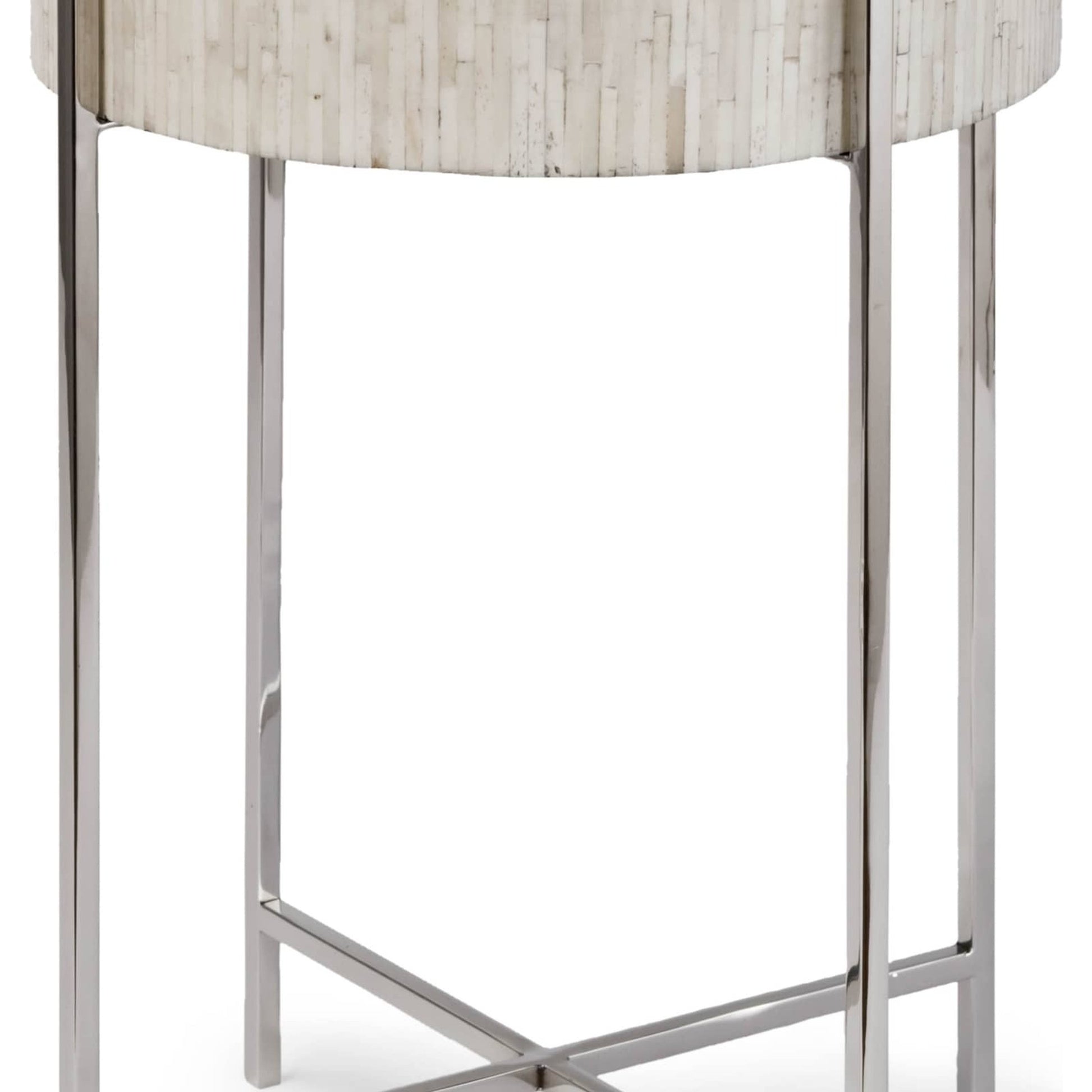 Bone Drum Table by Regina Andrew. Made from brass in a eclectic & global style.