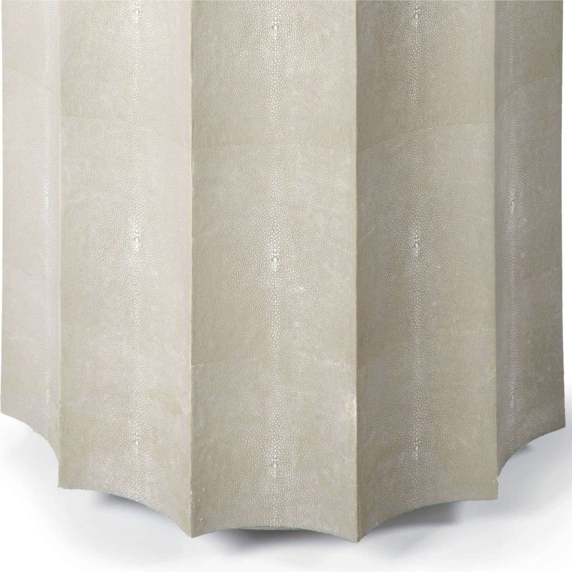 Marilyn Shagreen Scalloped Table by Regina Andrew in gray and ivory gray. Made from mdf in a modern style.