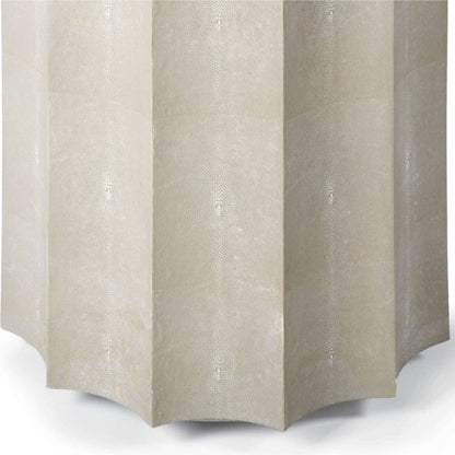 Marilyn Shagreen Scalloped Table by Regina Andrew in gray and ivory gray. Made from mdf in a modern style.