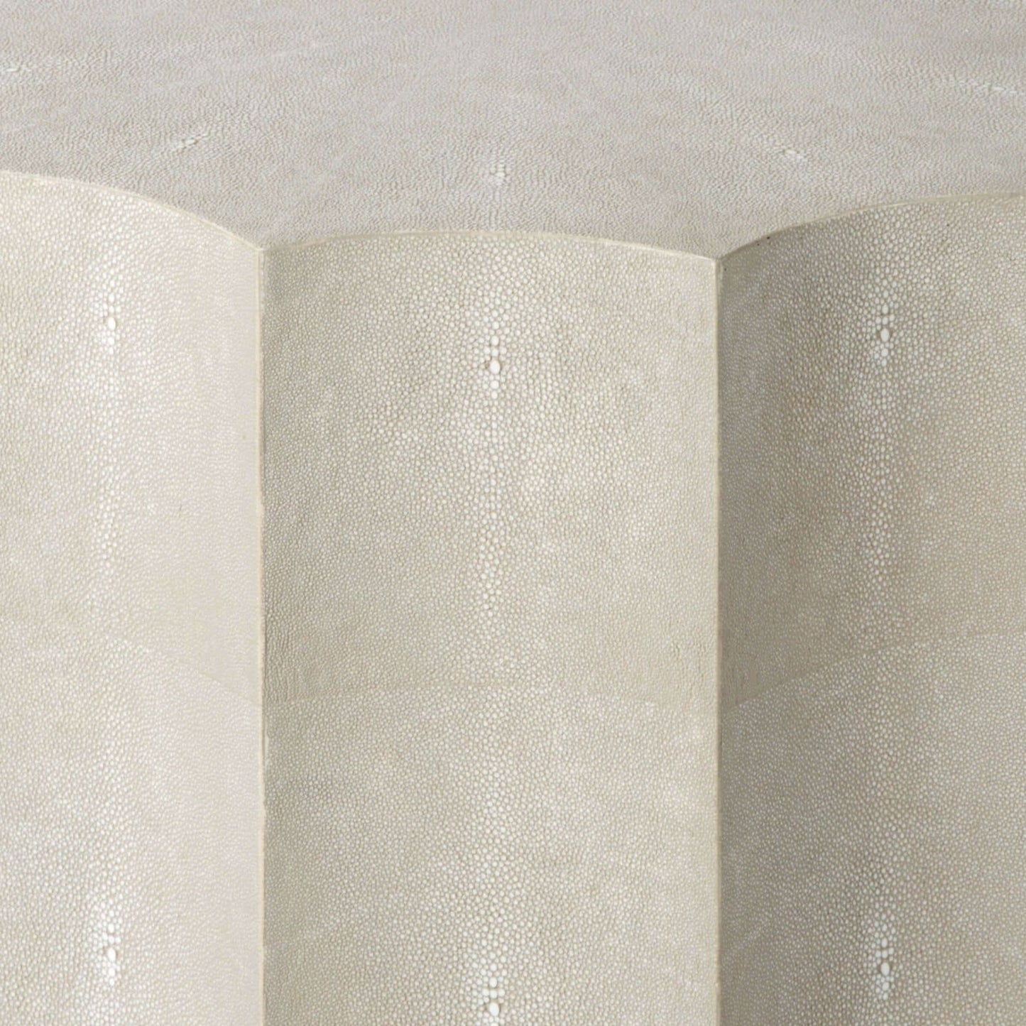 005 S-287053 | Closeup | Marilyn Shagreen Scalloped Table by Regina Andrew in gray and ivory gray. Made from mdf in a modern style.