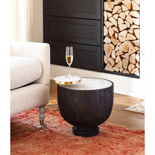 Theo Accent Table by Regina Andrew in black and black. Made from birch wood in a modern style.