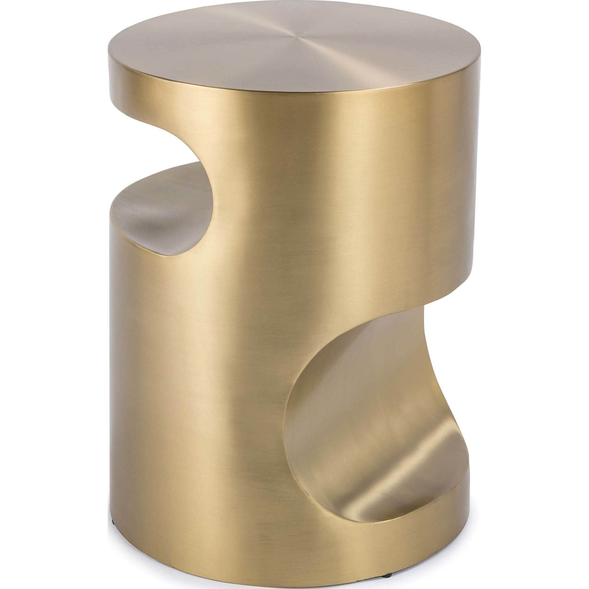 Nathan Side Table by Regina Andrew in brass and brass. Made from stainless steel in a modern style.
