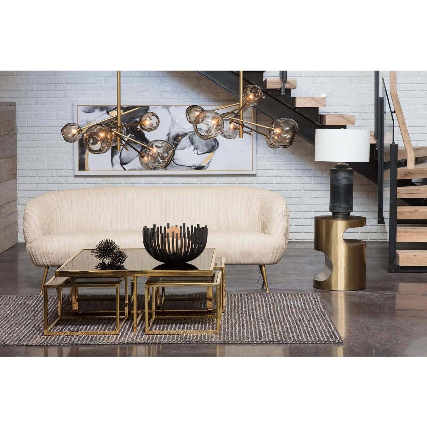 003 S-287116 | Lifestyle | Nathan Side Table by Regina Andrew in brass and brass. Made from stainless steel in a modern style.