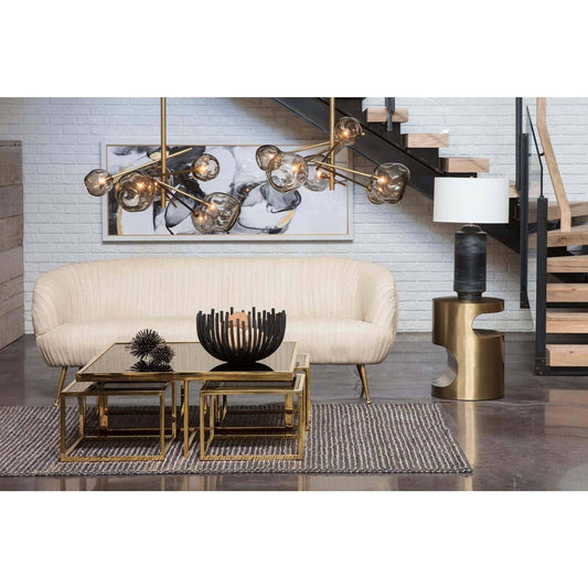 Nathan Side Table by Regina Andrew in brass and brass. Made from stainless steel in a modern style.
