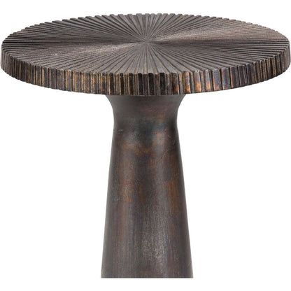 Ellis Table by Regina Andrew in ebony and blackened iron. Made from aluminum in a eclectic & global style.