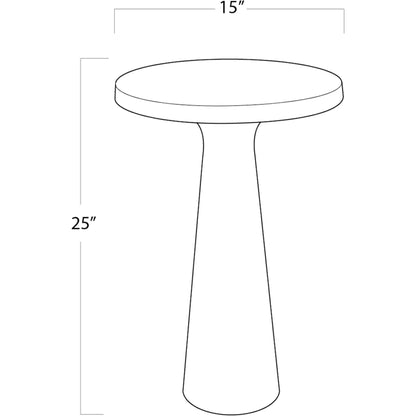 Ellis Table by Regina Andrew in ebony and blackened iron. Made from aluminum in a eclectic & global style.