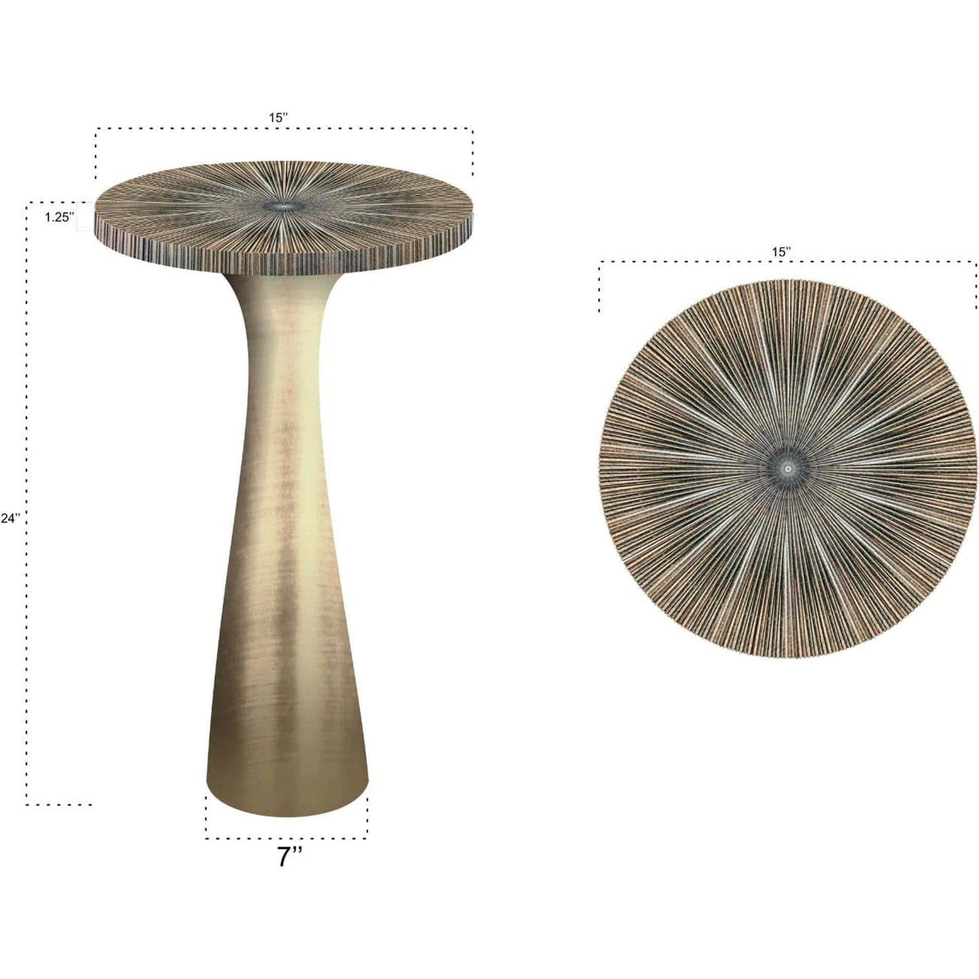 Ellis Table by Regina Andrew in ebony and blackened iron. Made from aluminum in a eclectic & global style.