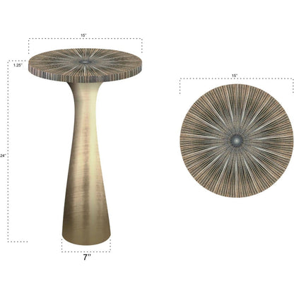 Ellis Table by Regina Andrew in ebony and blackened iron. Made from aluminum in a eclectic & global style.