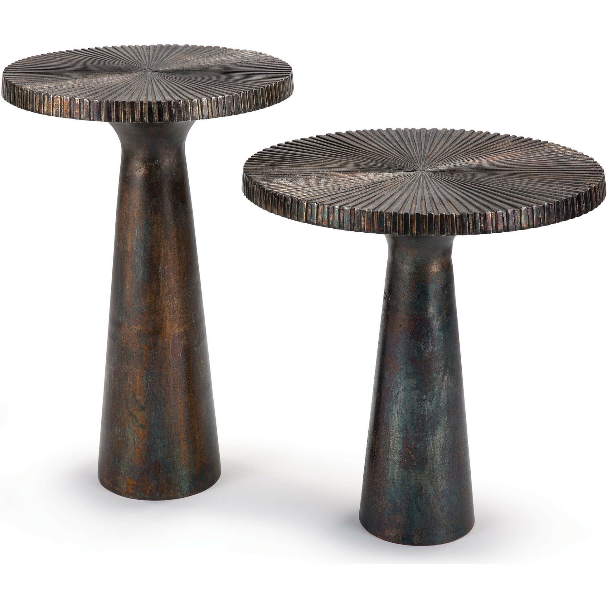 Ellis Table by Regina Andrew in ebony and blackened iron. Made from aluminum in a eclectic & global style.