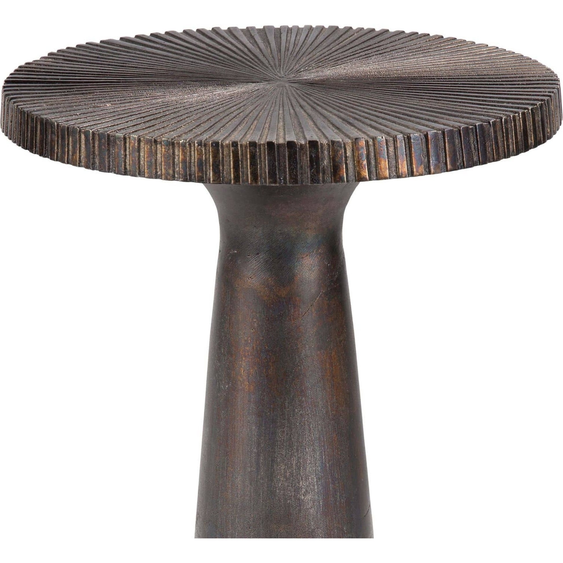 Ellis Table by Regina Andrew in ebony and blackened iron. Made from aluminum in a eclectic & global style.