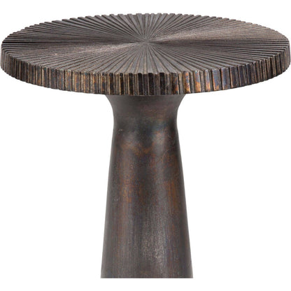 Ellis Table by Regina Andrew in ebony and blackened iron. Made from aluminum in a eclectic & global style.