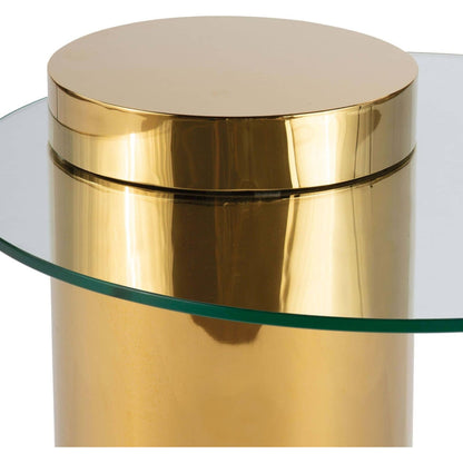 Odette Side Table by Regina Andrew in black. Made from stainless steel in a modern style.