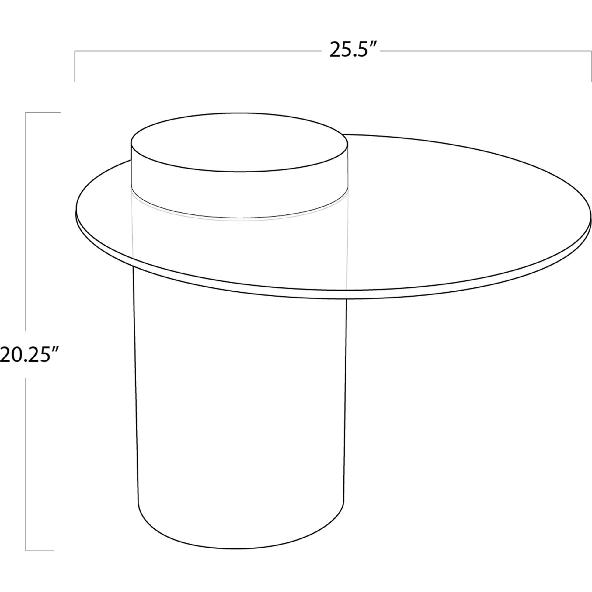 Odette Side Table by Regina Andrew in black. Made from stainless steel in a modern style.