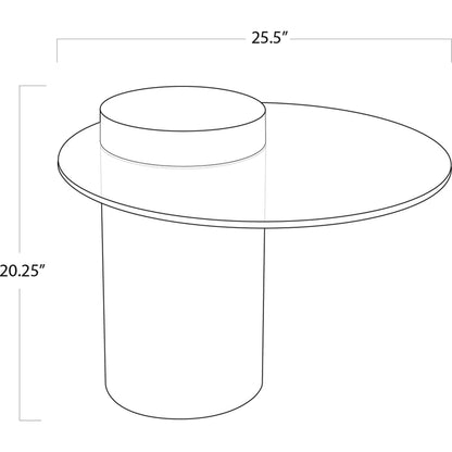 Odette Side Table by Regina Andrew in black. Made from stainless steel in a modern style.