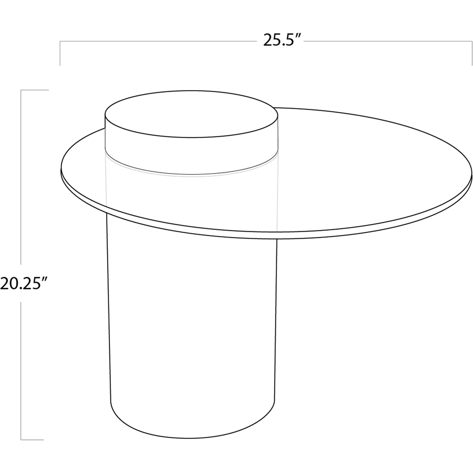 Odette Side Table by Regina Andrew in black. Made from stainless steel in a modern style.