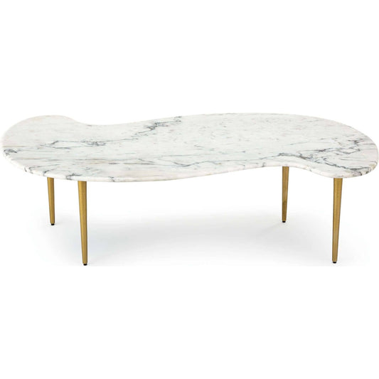 Jagger Cocktail Table by Regina Andrew in white. Made from marble in a modern style.