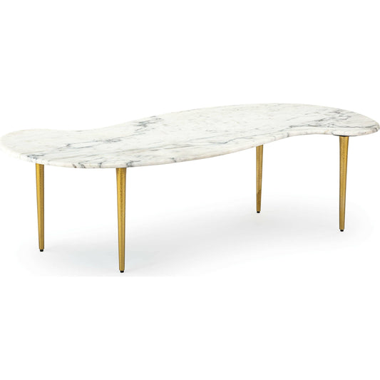 Jagger Cocktail Table by Regina Andrew in white. Made from marble in a modern style.