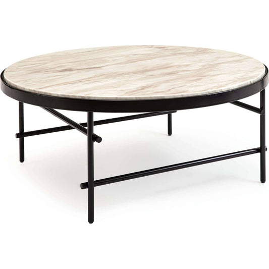 Cesario Coffee Table by Regina Andrew in black. Made from stainless steel in a modern style.