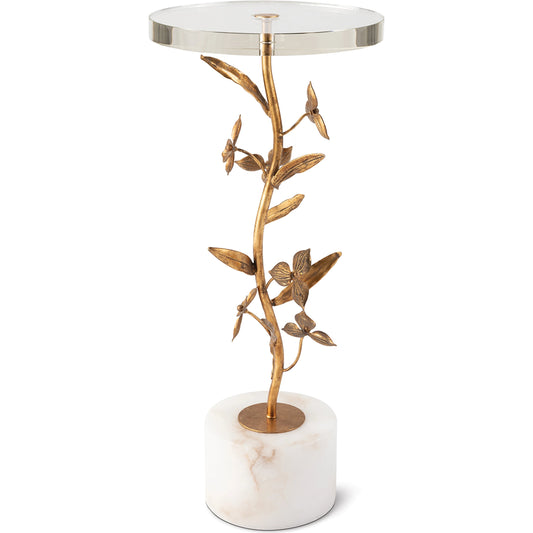 Trillium Martini Table by Regina Andrew in gold and brass. Made from steel in a modern style.