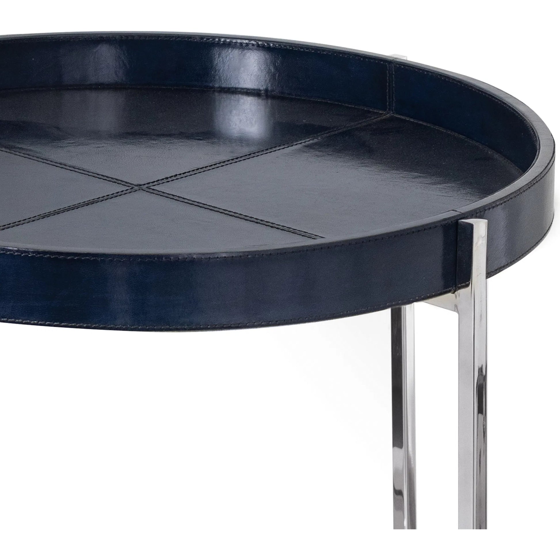 Derby Leather Tray Table by Regina Andrew. Made from leather in a modern style.