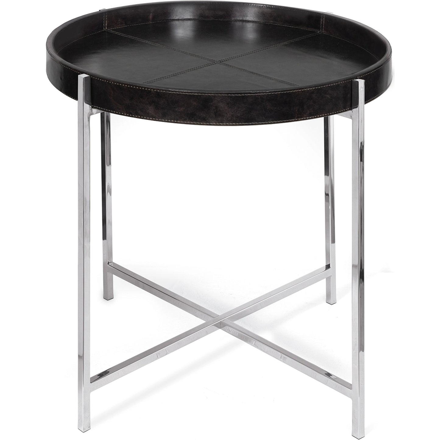 001 SI-1949320 | Primary Silo | Derby Leather Tray Table by Regina Andrew. Made from leather in a modern style.