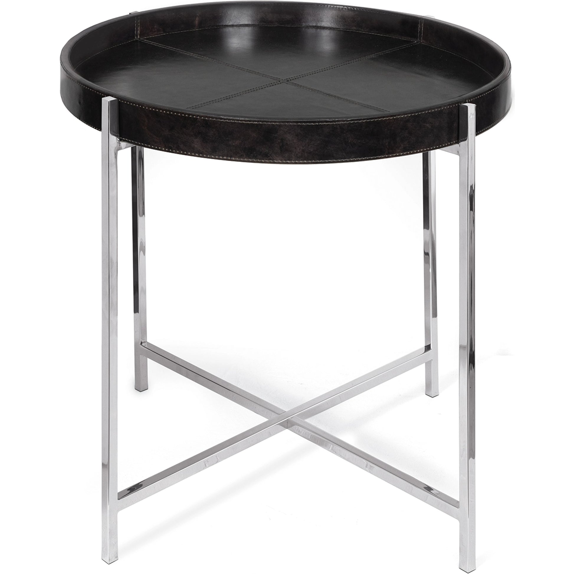Derby Leather Tray Table by Regina Andrew. Made from leather in a modern style.