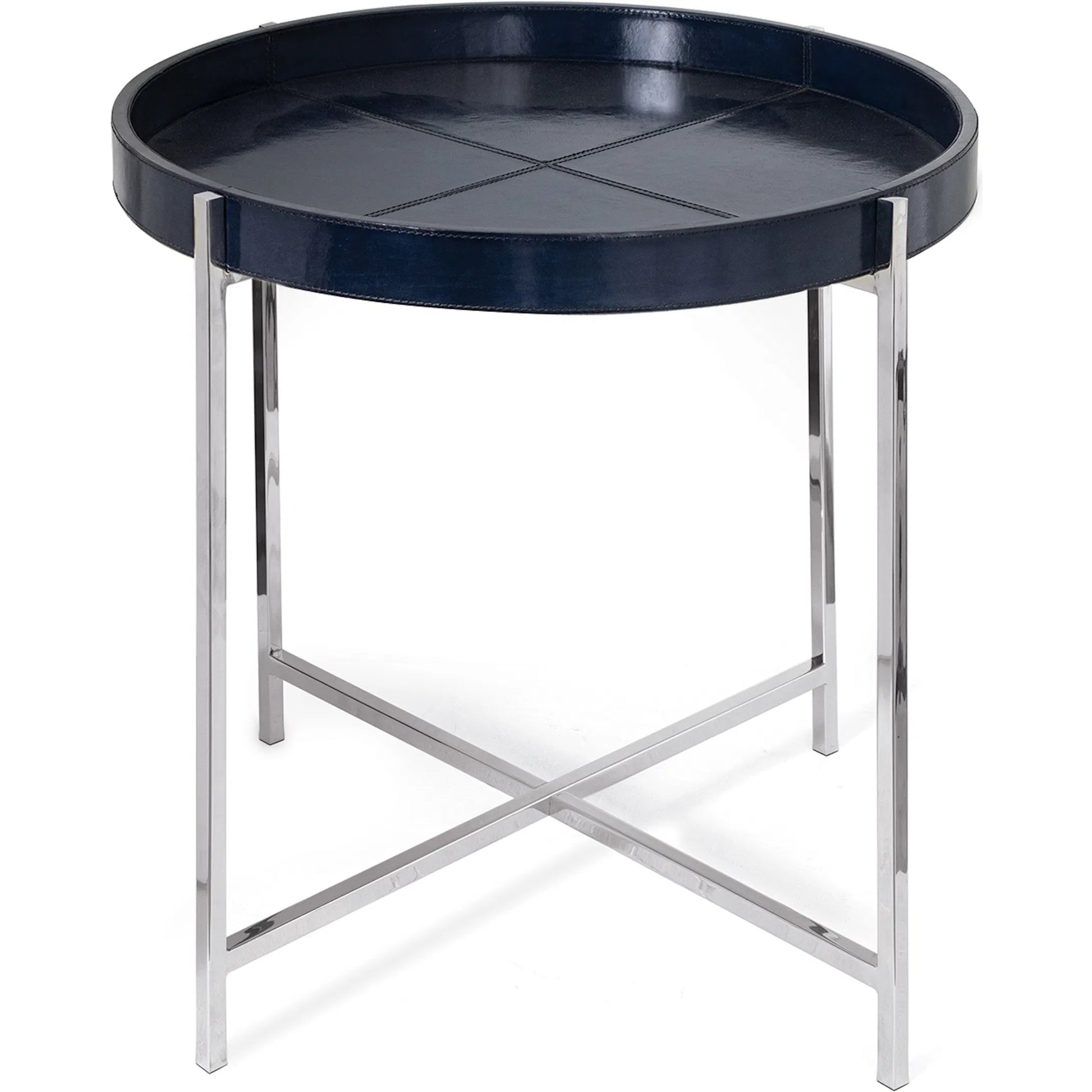 Derby Leather Tray Table by Regina Andrew. Made from leather in a modern style.