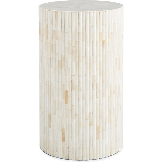 Isabelle Bone Side Table by Regina Andrew in natural. Made from bone in a unique style.
