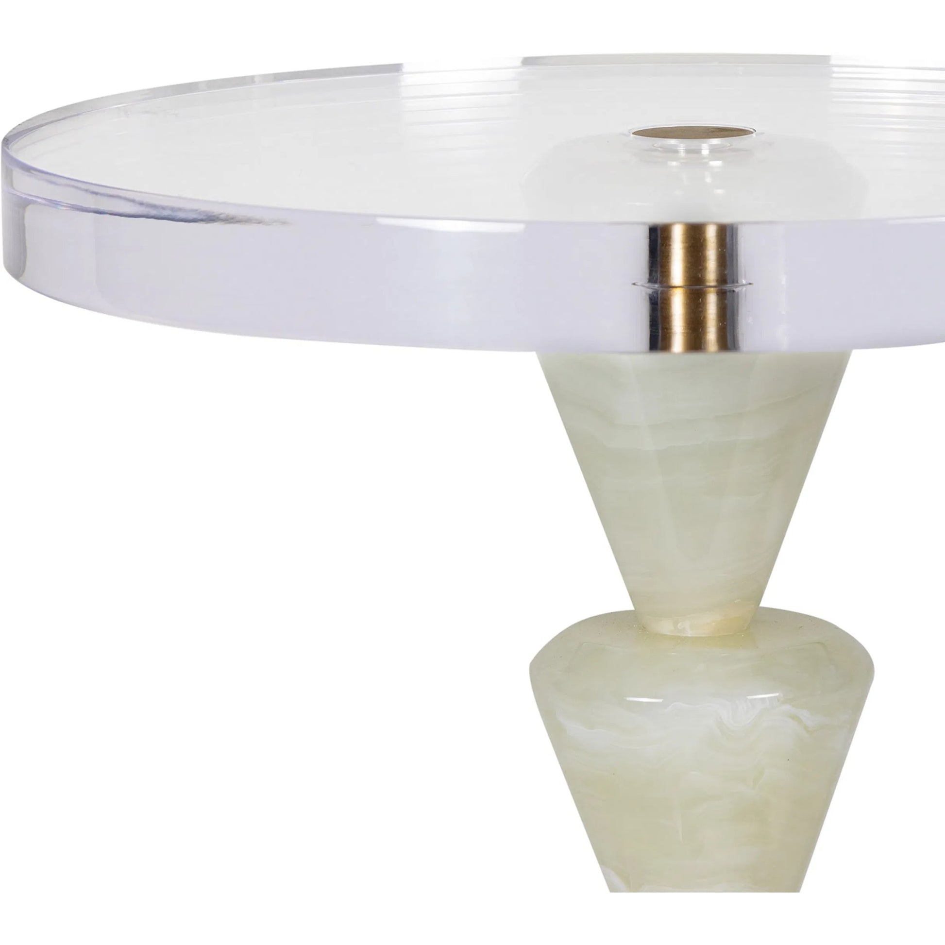 Patricia Jade Accent Table by Regina Andrew in natural jade. Made from jade in a modern style.