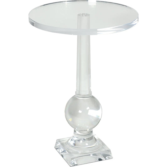 Stowe Accent Table by Regina Andrew in clear. Made from acrylic in a unique style.
