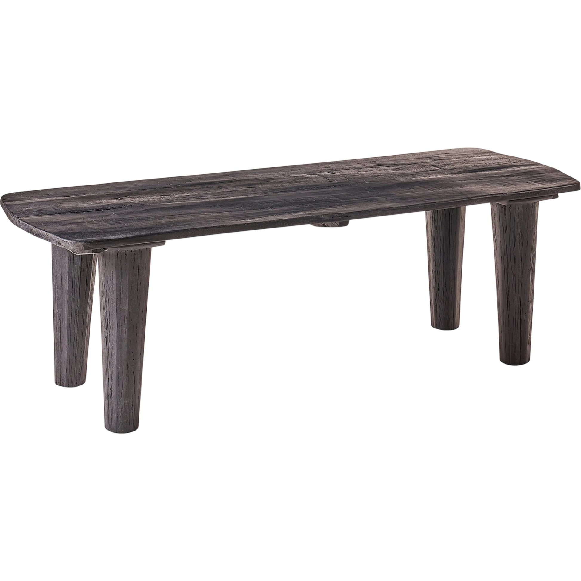Astro Wood Bench by Regina Andrew in black and black. Made from reclaimed wood in a unique style.