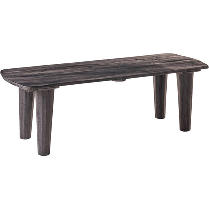 Astro Wood Bench by Regina Andrew in black and black. Made from reclaimed wood in a unique style.