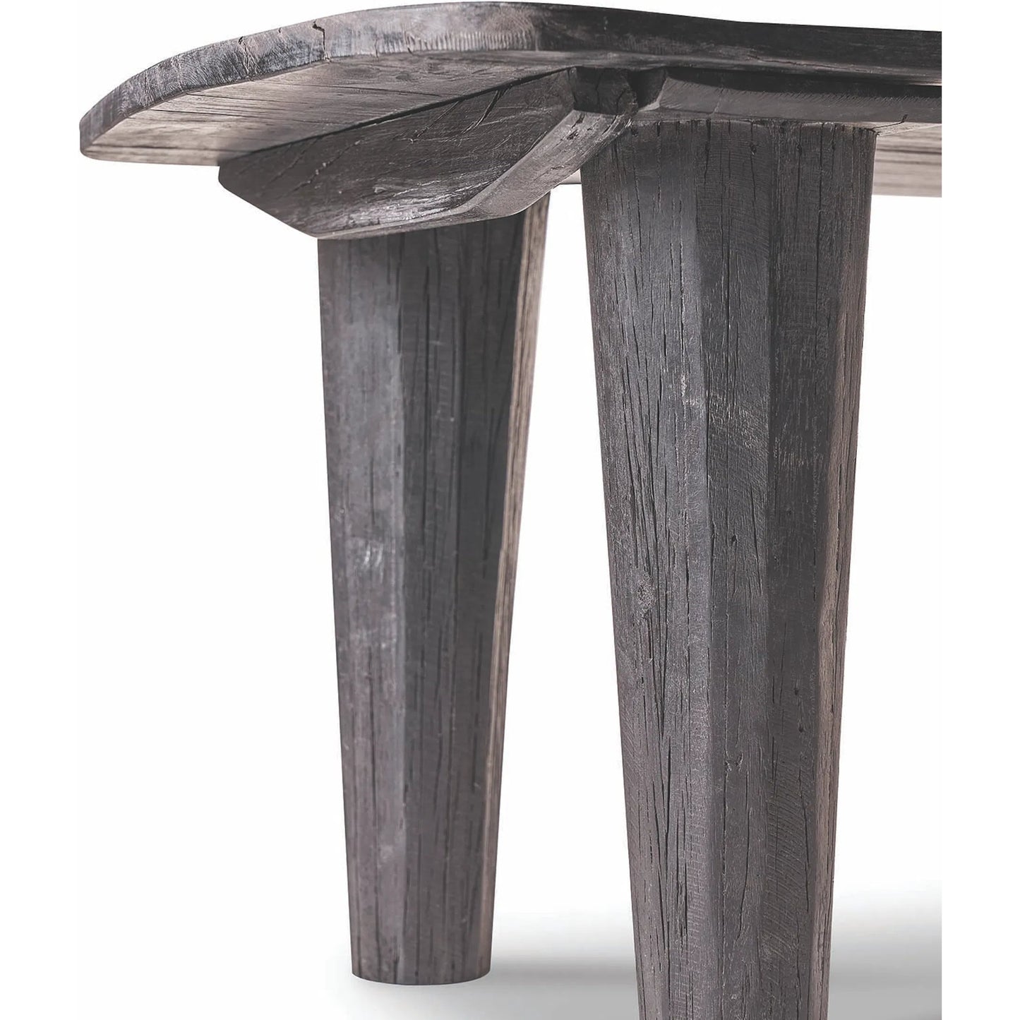 001 SI-2629034 | Closeup | Astro Wood Bench by Regina Andrew in black and black. Made from reclaimed wood in a unique style.