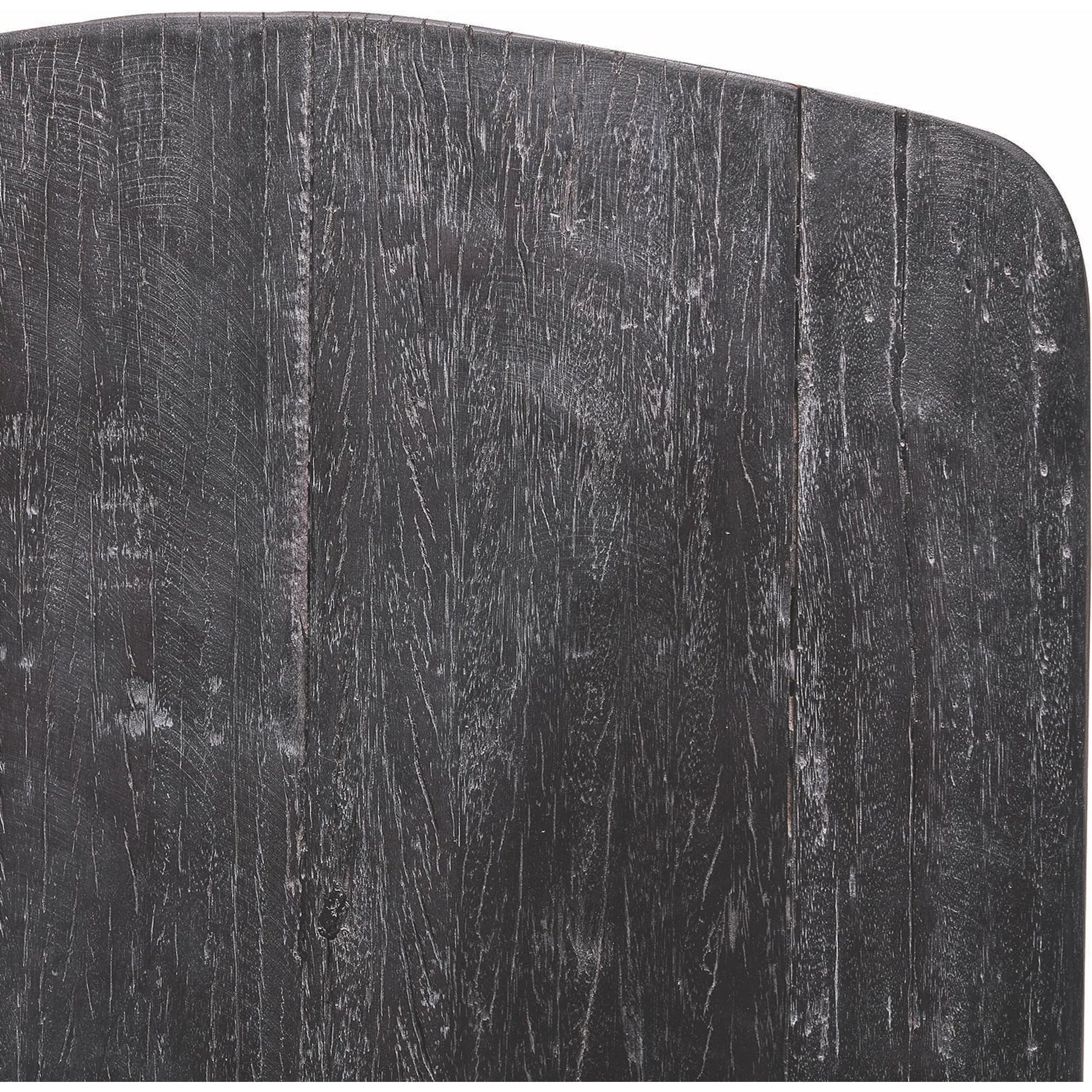 Astro Wood Bench by Regina Andrew in black and black. Made from reclaimed wood in a unique style.